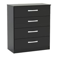Lynx 4 Drawer Chest Black Gloss