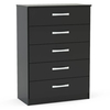 Lynx 5 Drawer Chest Black Gloss