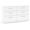 Lynx 6 Drawer Wide Chest White Gloss