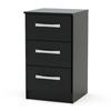 Lynx Bedside Black Gloss 3 Drawer
