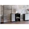 Lynx Dressing Table High Gloss Grey & Black - assembled