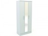 Lynx White Gloss 3 Door Mirrored Wardrobe
