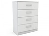Lynx White Gloss 4 Drawer Chest