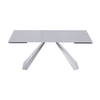 Lyon Light Grey Glass Extending Dining Table 6-12 Seater
