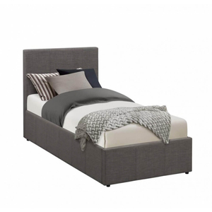 Lyon Ottoman Single Bed Frame Fabric Grey