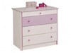 Madam White & Lilac 3 Drawer Chest