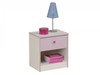 Madam White & Lilac Bedside Cabinet