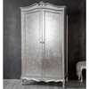 Madeleine Rococo Wardrobe 2 Door (Finish: Silver leaf)