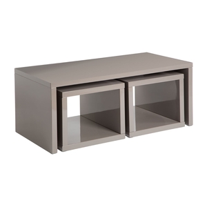 Madrid Light Grey Gloss Coffee Table (Table Colour: Dark Grey)