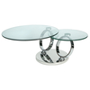 Magic Rotating Coffee Table Glass & Stainless Steel