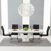 Malibu Extending Dining Table Set with Coloured Chairs (Chair Colour: Black,  Number of Chairs: 6)