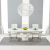 Malibu Extending Dining Table Set with Coloured Chairs (Chair Colour: Ivory,  Number of Chairs: 6)