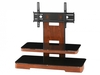 Max TV 2 Tier Black Glass & Walnut Stand