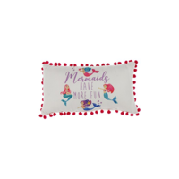 Mermaid Magical Cushion with a Pom Pom Trim