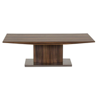Messina Coffee Table Walnut & Stainless Steel