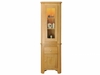 Metro Waxed Oak Corner Display Cabinet