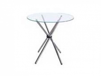 Metropolitan Round Clear Glass Dining Table