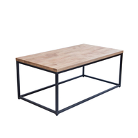 Mirelle Solid Oak Coffee Table (Frame Colour: Black Frame)