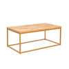 Mirelle Solid Oak Coffee Table (Frame Colour: Gold Frame)