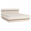 Mode EU Bed Frame White Gloss & Truffle Oak (Bed Size: Double)