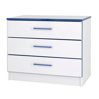 Modern Kiddi 3 Drawer Chest Blue - Assembled