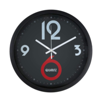 Modern Quartz Wall Clock - Black