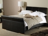 Monaco Black Faux Leather Bed