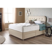 Myers Divan Bed Pocket Sprung Natural Wool 1600 - with 100% natural layers (Bed Size: Single,  Base Height: 3/4 Height Platform Divan,  Storage Type: 2