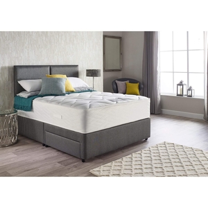 Myers Extra Latex Comfort 1800 Mattress & Base Divan Set - choice of bases and fabric colours (Fabric Colour: Granite,  Storage Type: 2 Drawers,  Be