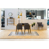 Nagano Wooden Dining Table with 4 or 6 Chairs (Number Of Grey Chairs: 3,  Number Of Petrol Chairs: 3)