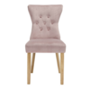 Naples Dining Chairs Linen Fabric (Pair) (Chair Colour: blush pink)