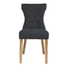 Naples Dining Chairs Linen Fabric (Pair) (Chair Colour: Grey)