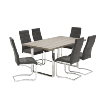 Naples Grey Oak Dining Table (Dimensions: 1.6m: W 160 cm x D 90 cm x H 75 cm)