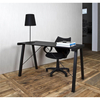 Neptune Desk Black Glass and Metal