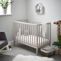 Obaby Bantam Space Saver Cot – Warm Grey (Add Mattress?: No)