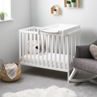 Obaby Bantam Space Saver Cot – White (Add Mattress?: No)