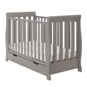 Obaby Stamford Sleigh Mini Cot Bed (Bed Colour: Grey)