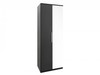 Ohio Black Gloss 2 Door Mirrored Wardrobe