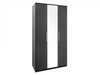 Ohio Black Gloss 3 Door Mirrored Wardrobe