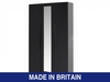 Orient Black High Gloss 3 Door Mirrored Wardrobe