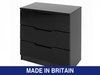Orient Black High Gloss 3 Drawer Chest