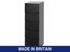 Orient Black High Gloss 5 Drawer Tallboy