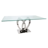 Orion Glass and Stainless Steel Dining Table 6 - 8 Seater