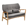Oslo Grey Fabric Sofa & Birchwood Frame