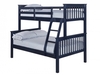 Otto Solid Navy Blue Trio Bunk Bed