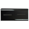 Ovio Sideboard with LED Lights Black Gloss 2 Drawer 2 Door