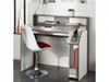 Paddle White & Liquorice Oak Desk with Side & Top Storage