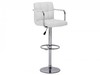 Paddy Pair of White Faux Leather Bar Stool
