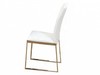 Paris Pair of White Faux Leather Dining Chairs