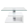 Paris White Gloss & Glass Coffee Table